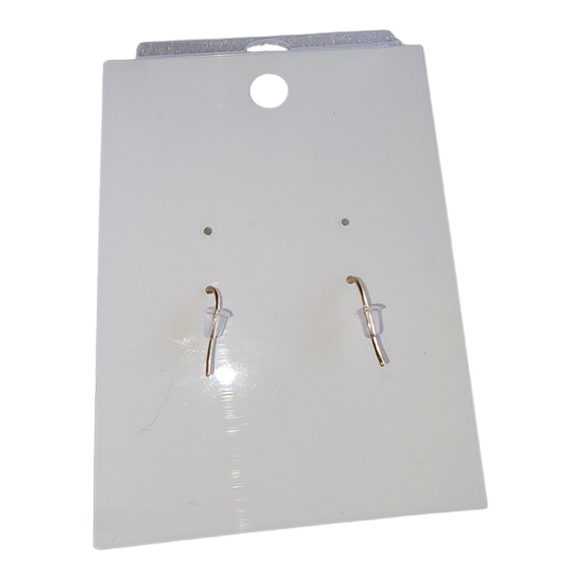 Fashion Black Clover Gold-Tone Black Enamel Earrings with Rhinestones Details - Picture 6 of 6